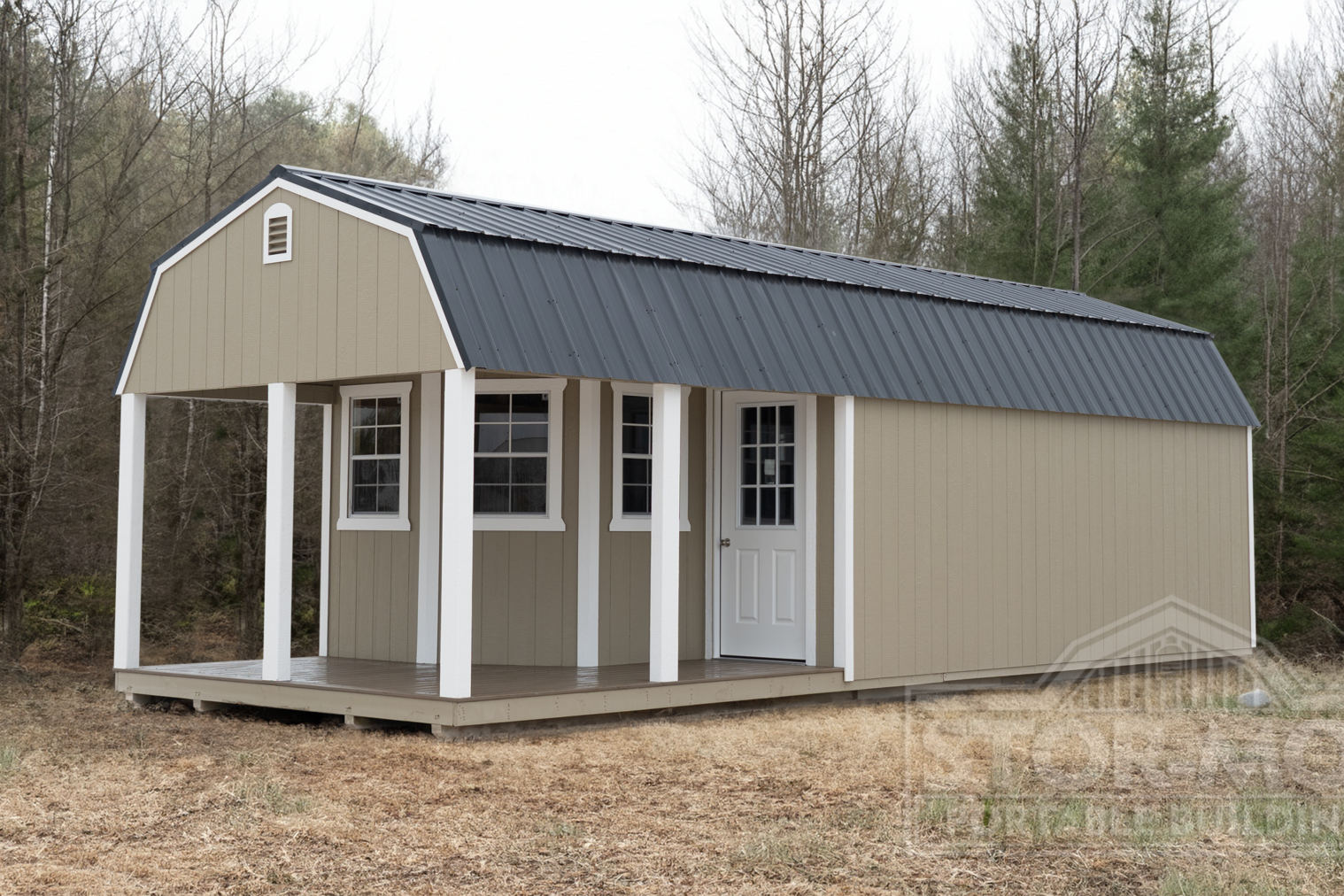 Stor-Mor 12x32 Deluxe Lofted Barn Cabin Shed Seneca SC